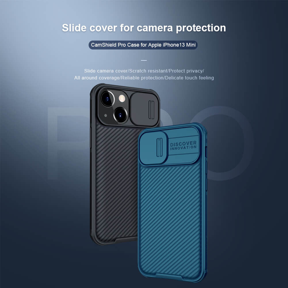 Nillkin CamShield Apple iPhone 13 Mini Hoesje met Camera Slider Zwart afbeelding 14