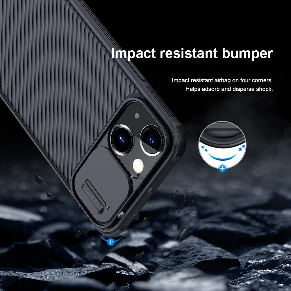 Nillkin CamShield Apple iPhone 13 Mini Hoesje met Camera Slider Zwart afbeelding 9