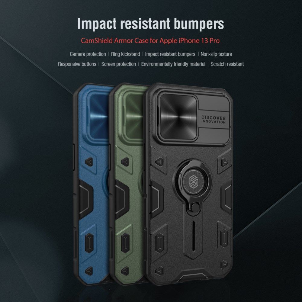 Nillkin CamShield Armor Apple iPhone 13 Camera Slider Zwart afbeelding 13