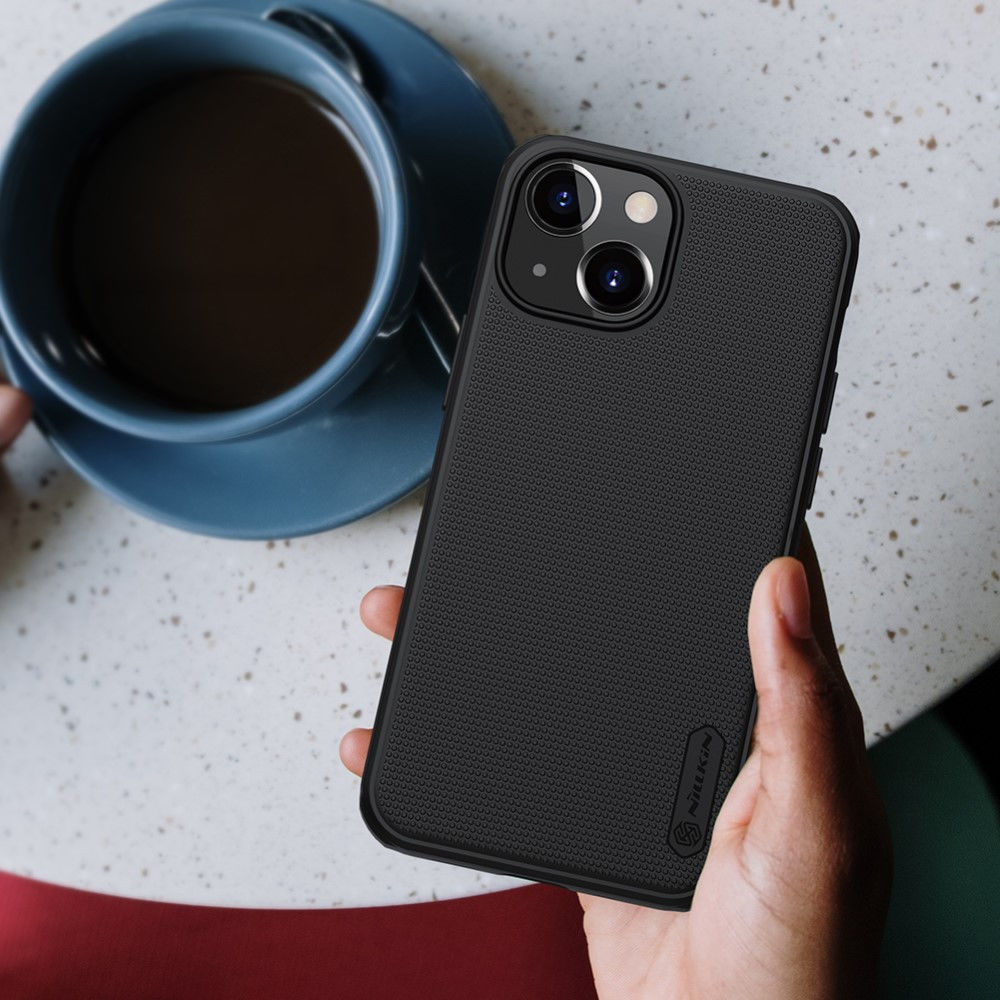 Nillkin Super Frosted Shield iPhone 13 Mini Hoesje Zwart afbeelding 12