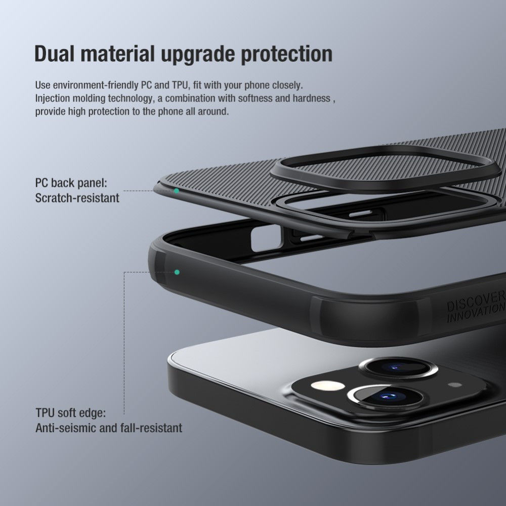 Nillkin Super Frosted Shield iPhone 13 Mini Hoesje Zwart afbeelding 4