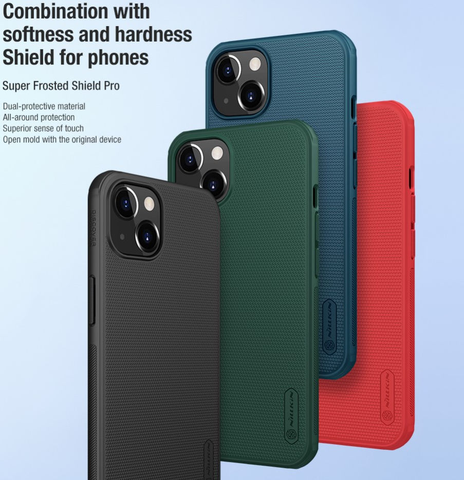 Nillkin Super Frosted Shield iPhone 13 Hoesje Rood afbeelding 3