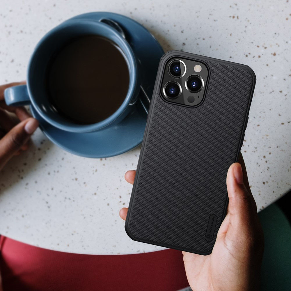 Nillkin Super Frosted Shield iPhone 13 Pro Hoesje Zwart afbeelding 20