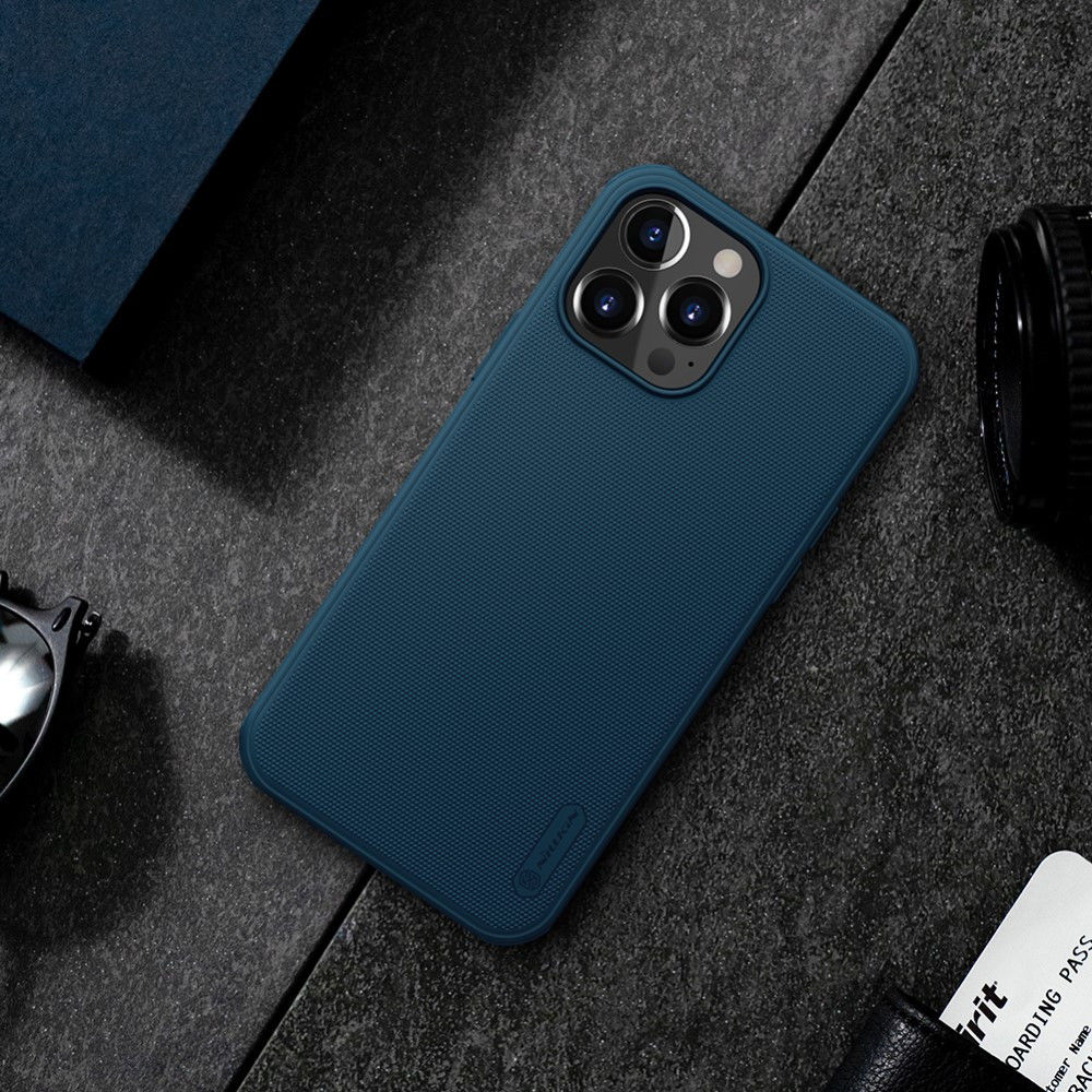 Nillkin Super Frosted Shield iPhone 13 Pro Hoesje Blauw afbeelding 17
