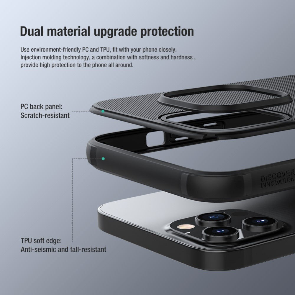 Nillkin Super Frosted Shield iPhone 13 Pro Max Hoesje MagSafe Zwart afbeelding 7