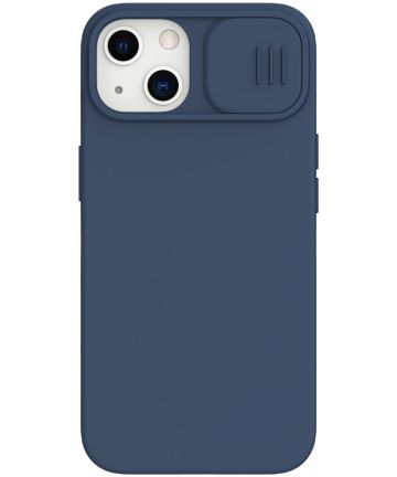 Nillkin iPhone 13 Hoesje MagSafe Siliconen met Camera Slider Blauw Hoesjes