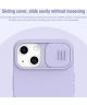Nillkin iPhone 13 Hoesje MagSafe Siliconen met Camera Slider Paars
