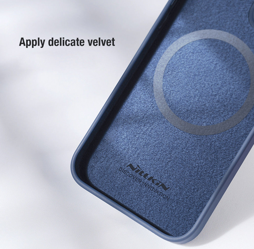 Nillkin iPhone 13 Pro Hoesje MagSafe Siliconen met Camera Slider Zwart afbeelding 13