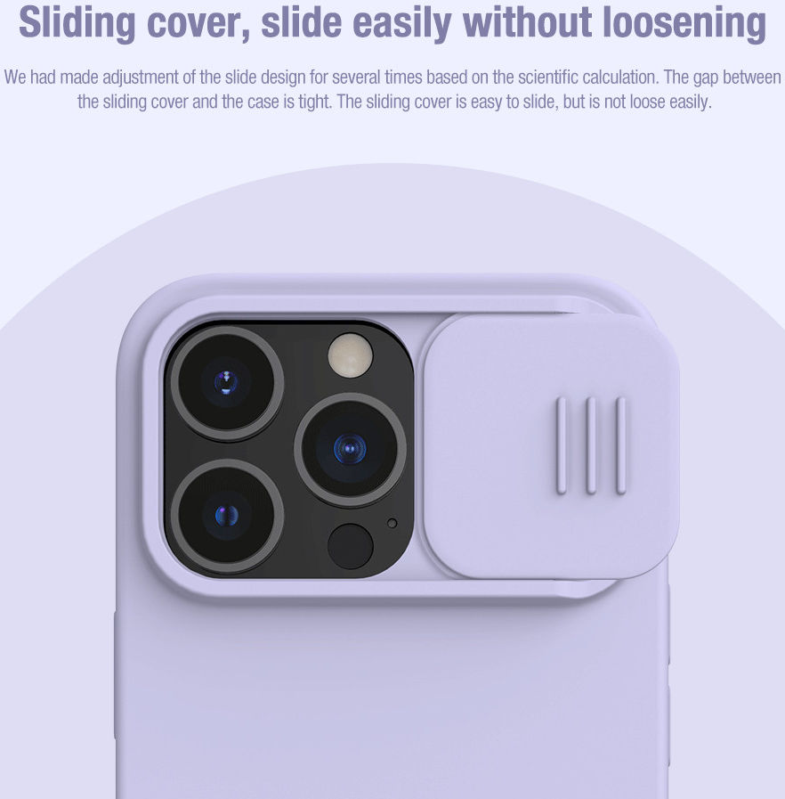 Nillkin iPhone 13 Pro Hoesje MagSafe Siliconen met Camera Slider Zwart afbeelding 8