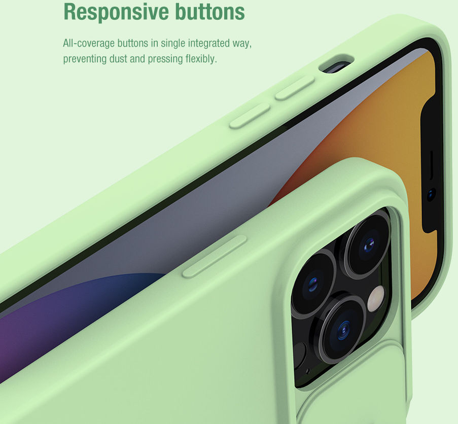 Nillkin iPhone 13 Pro Hoesje MagSafe Siliconen met Camera Slider Zwart afbeelding 10