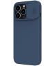 Nillkin iPhone 13 Pro Hoesje MagSafe Siliconen met Camera Slider Blauw