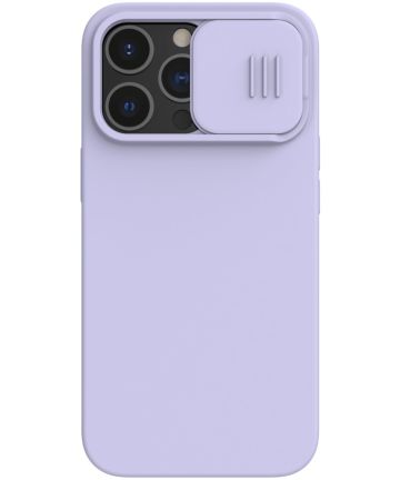 Nillkin iPhone 13 Pro Hoesje MagSafe Siliconen met Camera Slider Paars Hoesjes