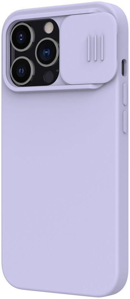 Nillkin iPhone 13 Pro Hoesje MagSafe Siliconen met Camera Slider Paars afbeelding 15