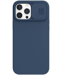 Nillkin iPhone 13 Pro Max Hoesje MagSafe Siliconen Camera Slider Blauw