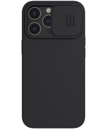 Nillkin Apple iPhone 13 Pro Hoesje Siliconen met Camera Slider Zwart