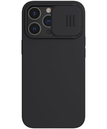 Nillkin Apple iPhone 13 Pro Hoesje Siliconen met Camera Slider Zwart Hoesjes