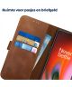 Rosso Deluxe OnePlus Nord 2 5G Hoesje Echt Leer Book Case Bruin