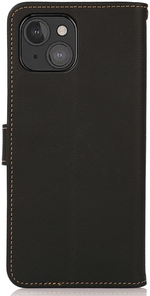 Apple iPhone 13 Mini Hoesje RFID Portemonnee Book Case Echt Leer Zwart afbeelding 8