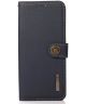 Apple iPhone 13 Mini Hoesje RFID Portemonnee Book Case Echt Leer Blauw