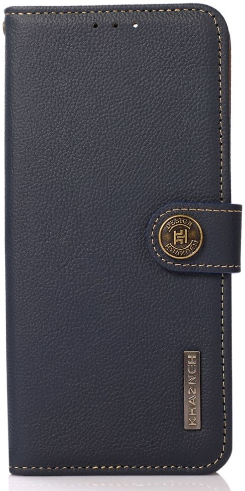 Apple iPhone 13 Mini Hoesje RFID Portemonnee Book Case Echt Leer Blauw afbeelding 2