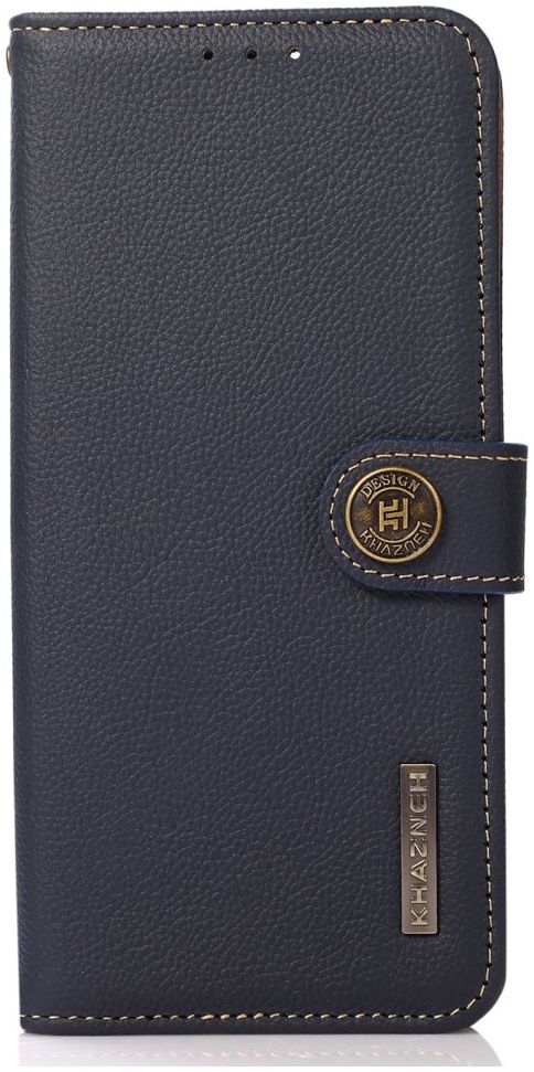 Apple iPhone 13 Pro Max Hoesje RFID Portemonnee Echt Leer Blauw afbeelding 2