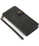 Apple iPhone 13 Mini Hoesje Retro Wallet Book Case met Koord Zwart