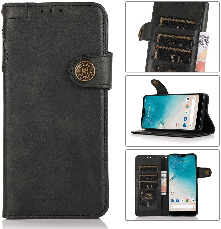 Apple iPhone 13 Mini Hoesje Retro Wallet Book Case met Koord Zwart afbeelding 10