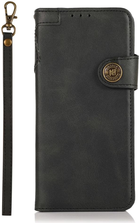Apple iPhone 13 Mini Hoesje Retro Wallet Book Case met Koord Zwart afbeelding 4