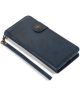 Apple iPhone 13 Mini Hoesje Retro Wallet Book Case met Koord Blauw