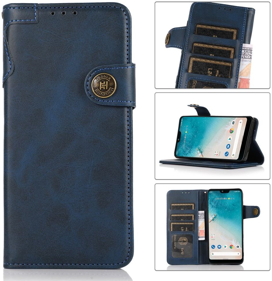 Apple iPhone 13 Mini Hoesje Retro Wallet Book Case met Koord Blauw afbeelding 9