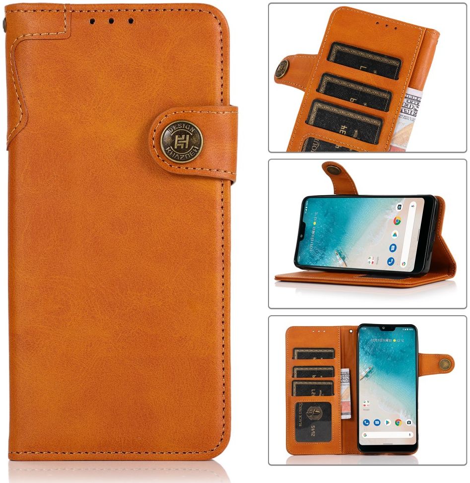 Apple iPhone 13 Mini Hoesje Retro Wallet Book Case met Koord Bruin afbeelding 9