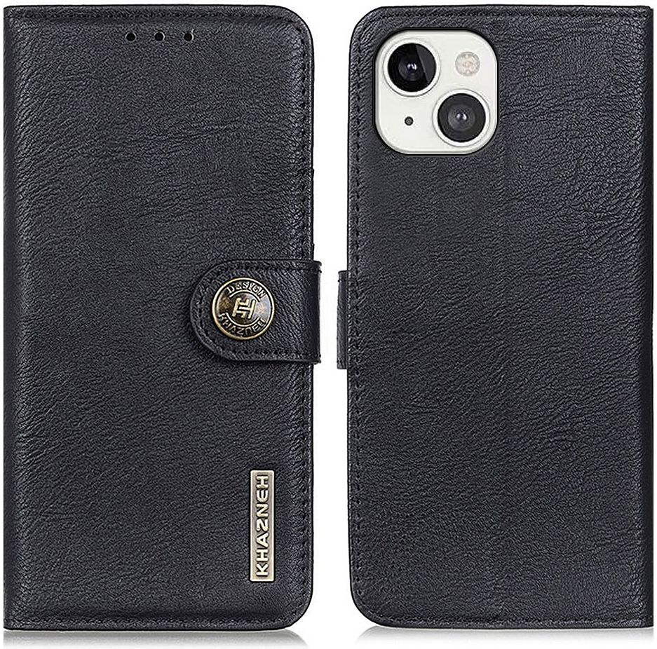 KHAZNEH Apple iPhone 13 Hoesje Portemonnee Book Case Zwart afbeelding 3