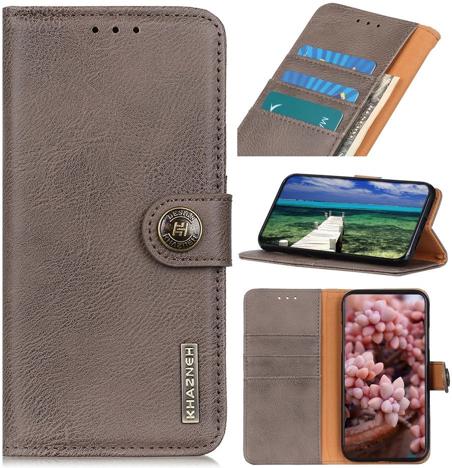 KHAZNEH Apple iPhone 13 Hoesje Portemonnee Book Case Grijs afbeelding 6