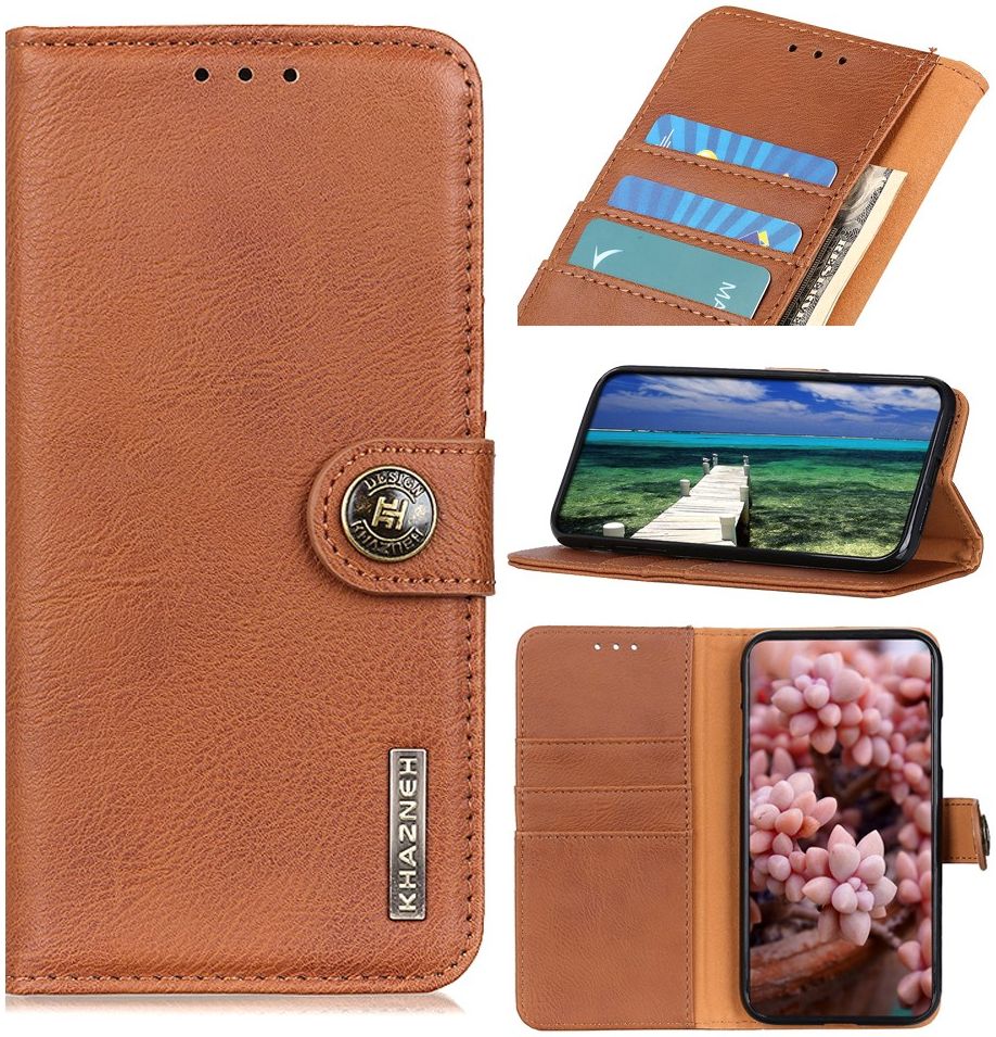KHAZNEH Apple iPhone 13 Hoesje Portemonnee Book Case Bruin afbeelding 6