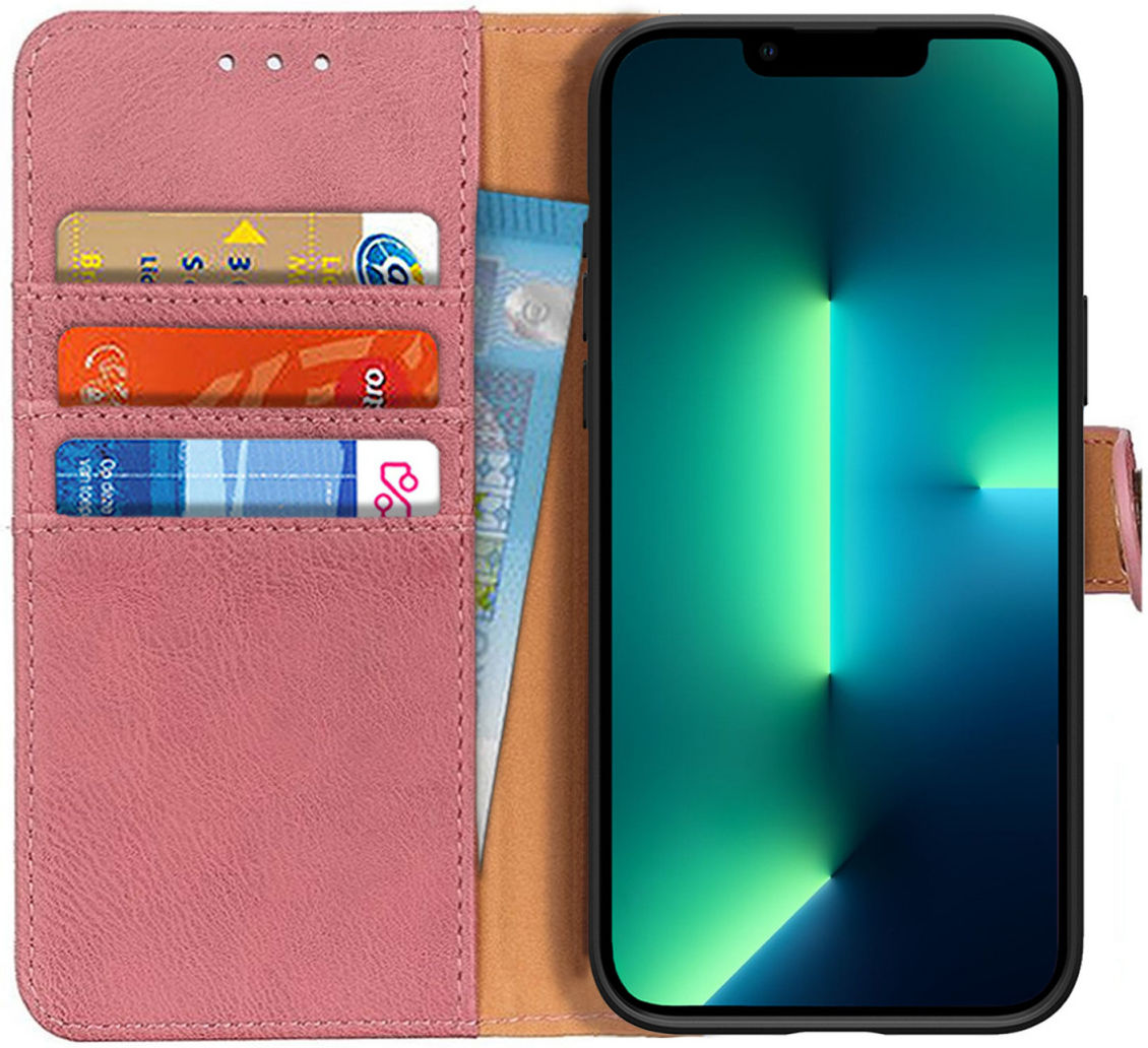KHAZNEH Apple iPhone 13 Pro Max Hoesje Portemonnee Book Case Roze afbeelding 1