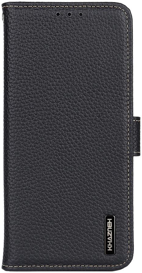 Apple iPhone 13 Pro Max Hoesje Portemonnee Book Case Echt Leer Zwart afbeelding 2