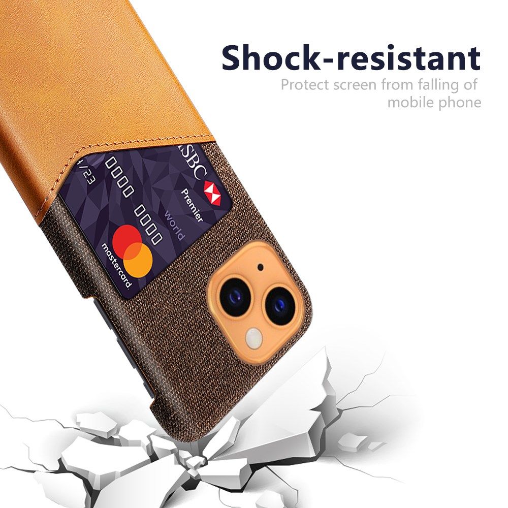 Apple iPhone 13 Mini Hoesje met Kaartsleuf Back Cover Bruin afbeelding 4