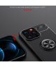 Apple iPhone 13 Pro Hoesje met Magnetische Ring Kickstand Blauw Zwart