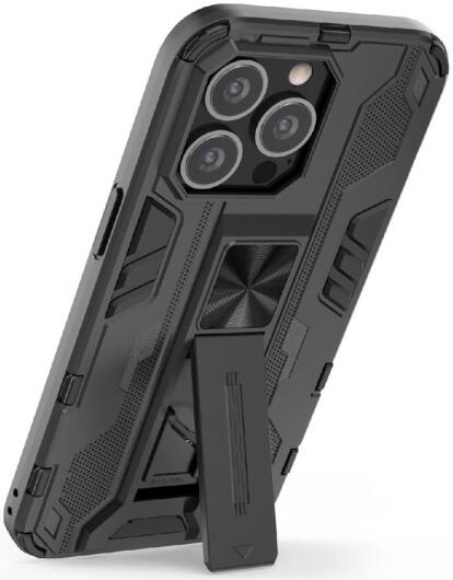 Apple iPhone 13 Pro Max Hoesje Back Cover Magnetische Kickstand Zwart afbeelding 4