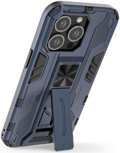 Apple iPhone 13 Pro Max Hoesje Back Cover Magnetische Kickstand Blauw afbeelding 3
