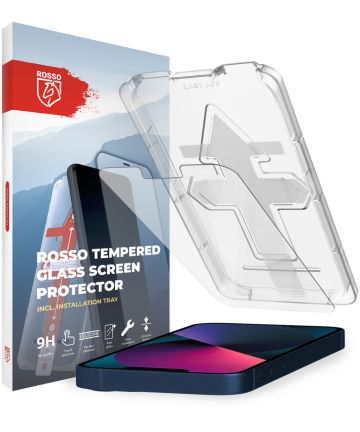 Rosso Apple iPhone 13 Mini Tempered Glass met Installatietray Screen Protectors