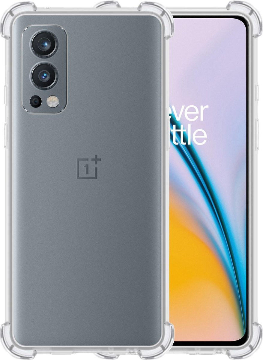 OnePlus Nord 2 5G Hoesje Schokbestendig Dun TPU Back Cover Transparant afbeelding 2