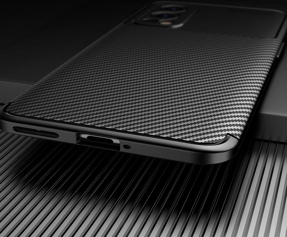 OnePlus Nord 2 5G Hoesje Siliconen Carbon TPU Back Cover Zwart afbeelding 12