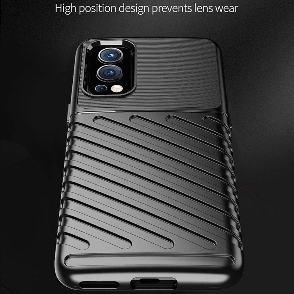 OnePlus Nord 2 5G Hoesje TPU Thunder Design Back Cover Zwart afbeelding 3