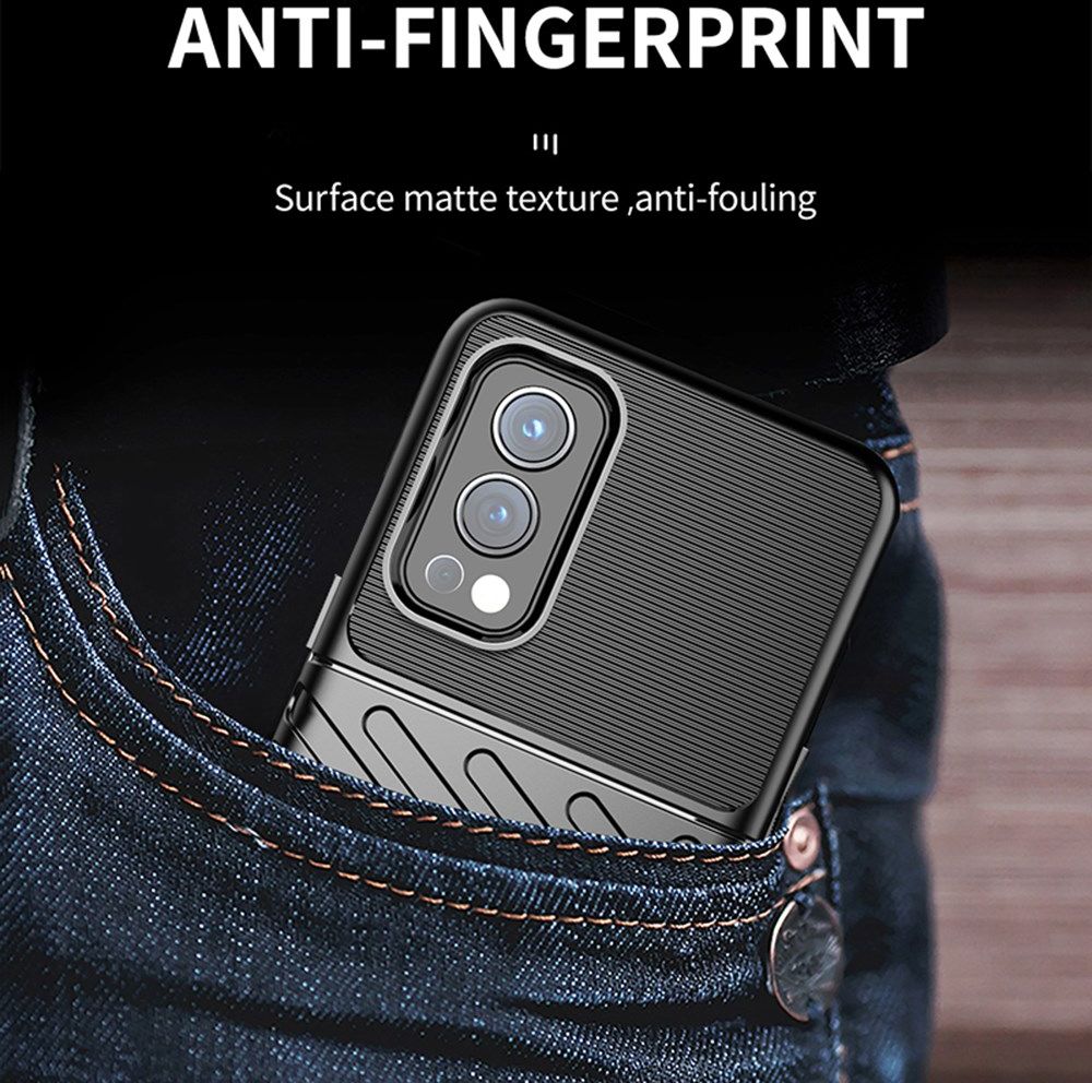 OnePlus Nord 2 5G Hoesje TPU Thunder Design Back Cover Zwart afbeelding 8