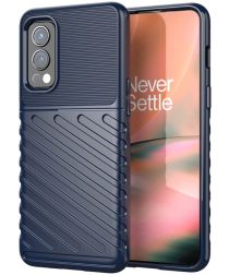 OnePlus Nord 2 5G Hoesje TPU Thunder Design Back Cover Blauw