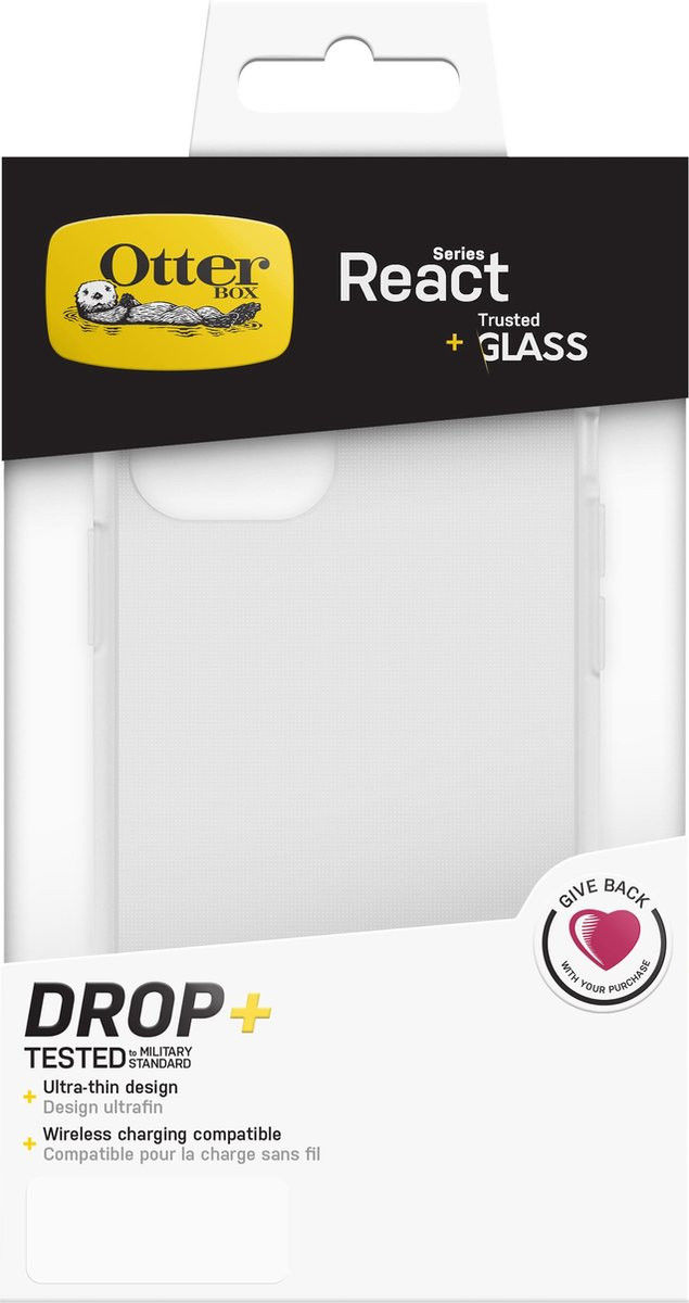 OtterBox React Hoesje + Screen Protector iPhone 12/12 Pro Transparant afbeelding 10