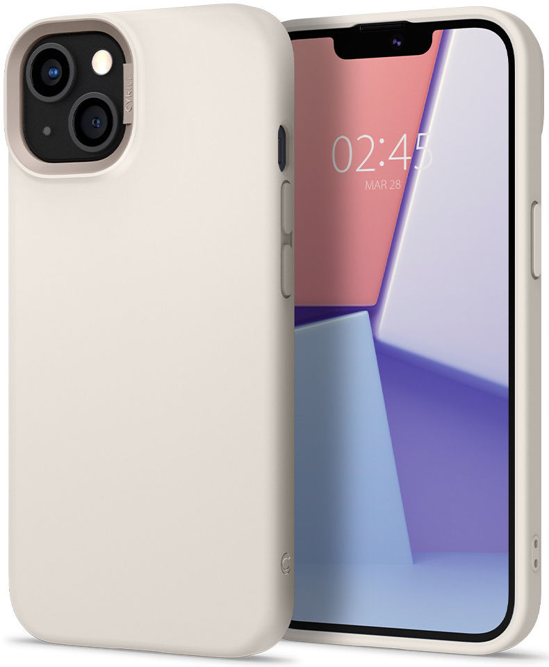 Spigen Cyrill Color Brick Apple iPhone 13 Mini Hoesje Creme afbeelding 1