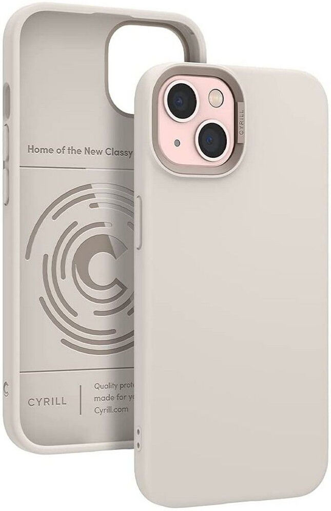Spigen Cyrill Color Brick Apple iPhone 13 Mini Hoesje Creme afbeelding 4