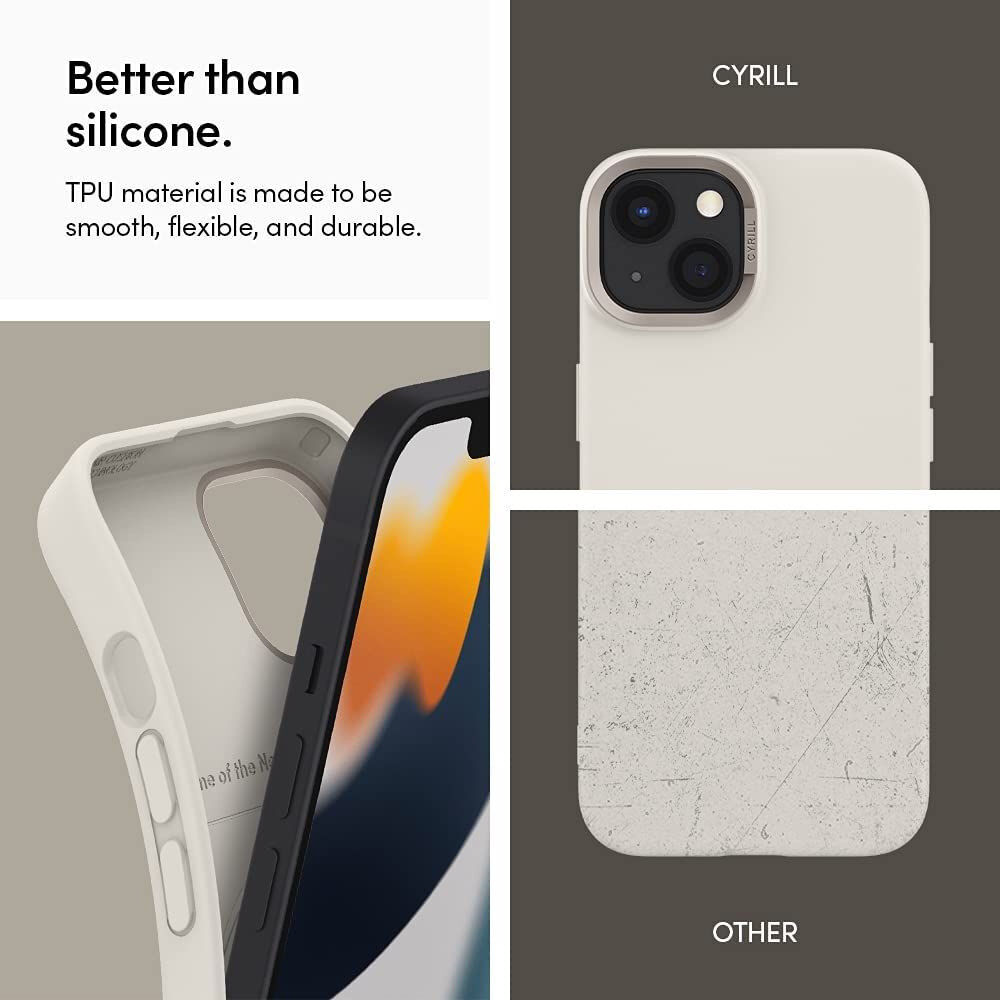 Spigen Cyrill Color Brick Apple iPhone 13 Mini Hoesje Creme afbeelding 5